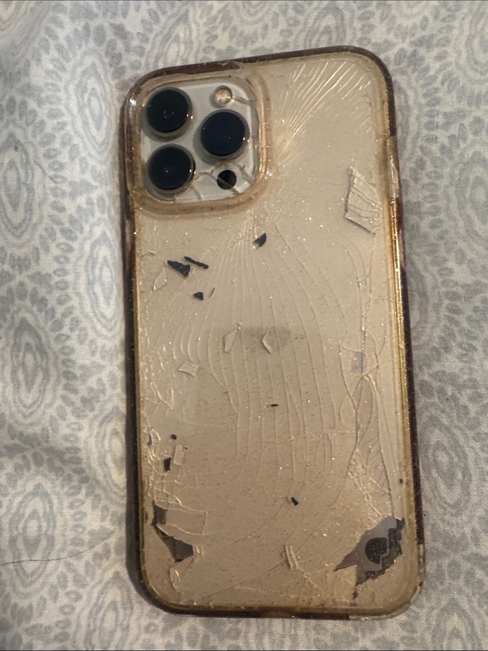 Clear Gold iPhone Case (Gold)